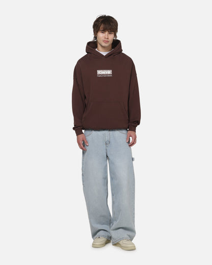 Carre Box Check Hoodie Chocolate