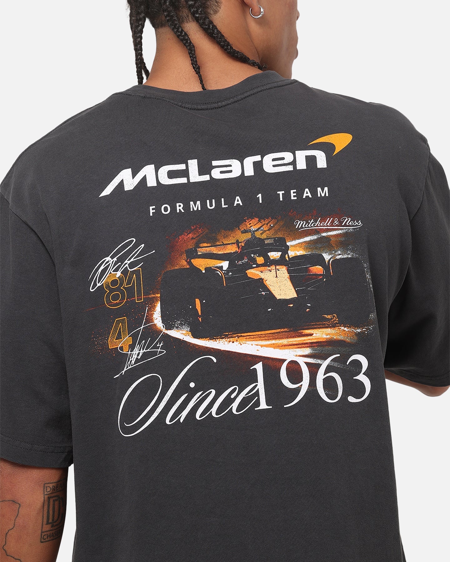 Mitchell & Ness McLaren Apex Crop T-Shirt Slate