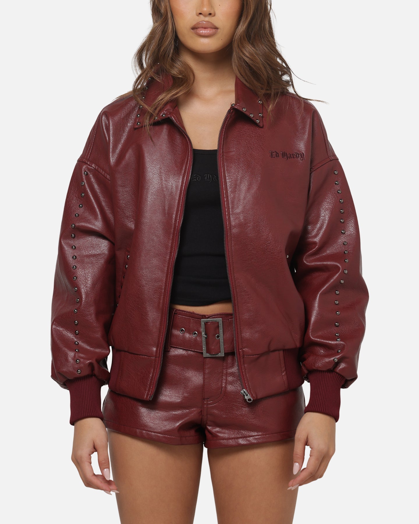 Ed Hardy Desert Bomber Jacket Red