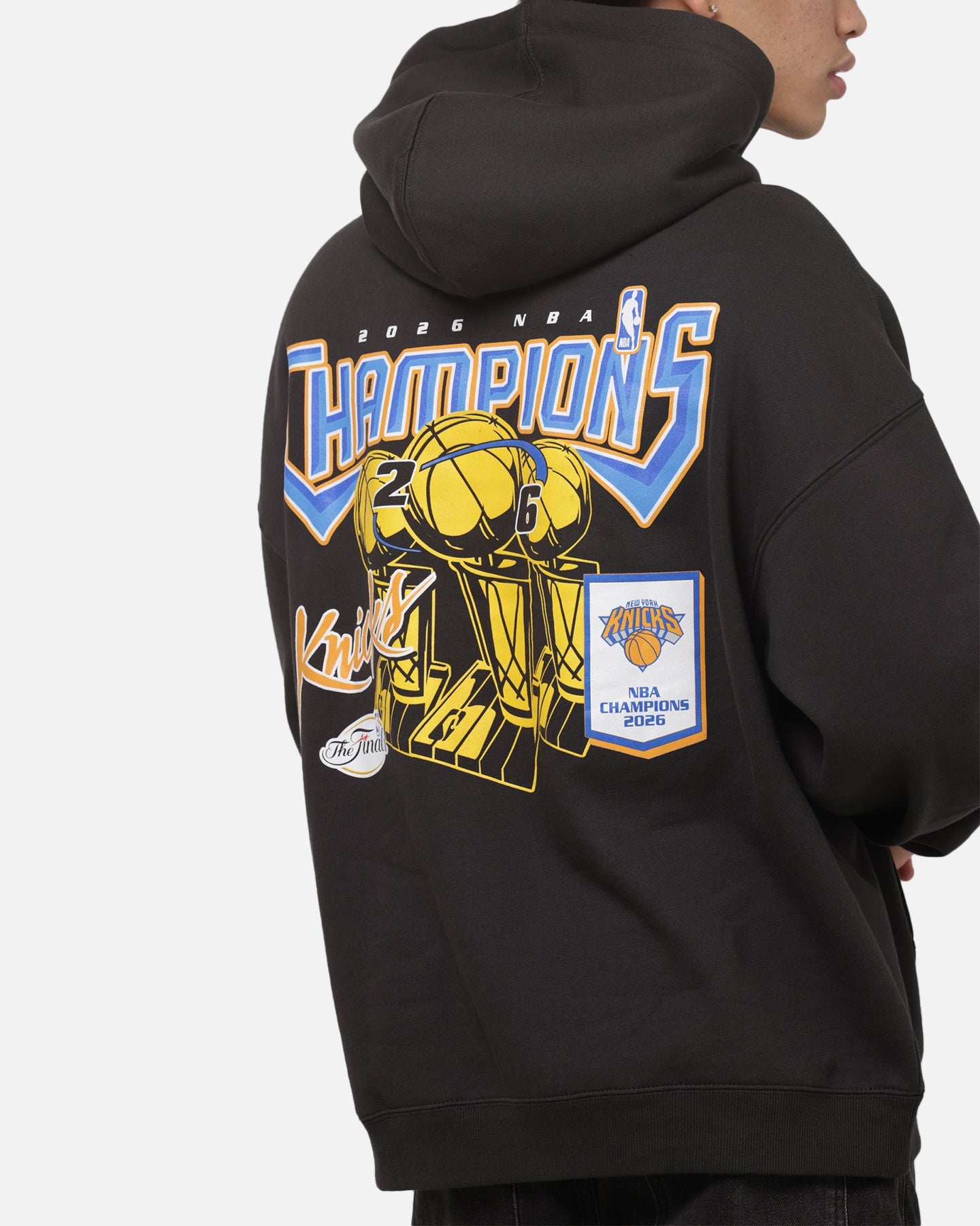 Mitchell & Ness New York Knicks 2026 NBA Champions Hoodie Washed Black