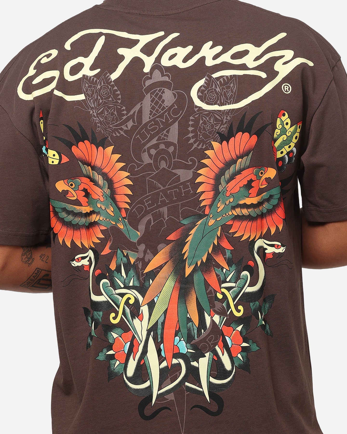 Ed Hardy Phoenix T-Shirt Brown