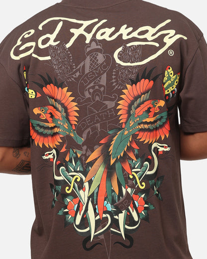 Ed Hardy Phoenix T-Shirt Brown