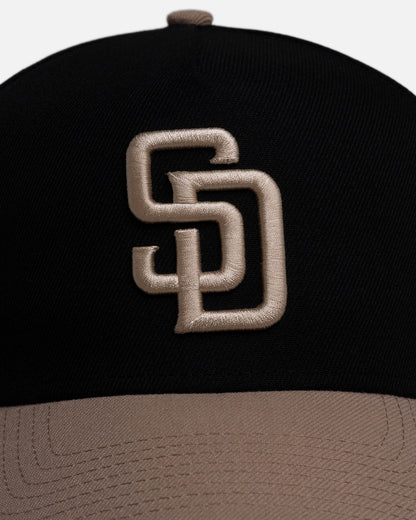 New Era San Diego Padres 'Black Camel' 9FORTY A-Frame Snapback Black/Camel