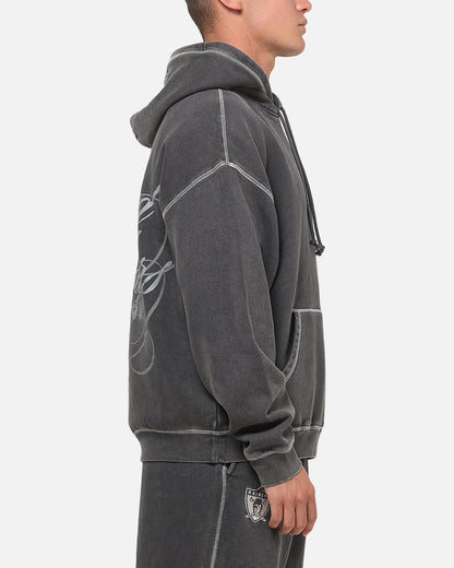 Mitchell & Ness Las Vegas Raiders Star Script Hoodie Washed Black