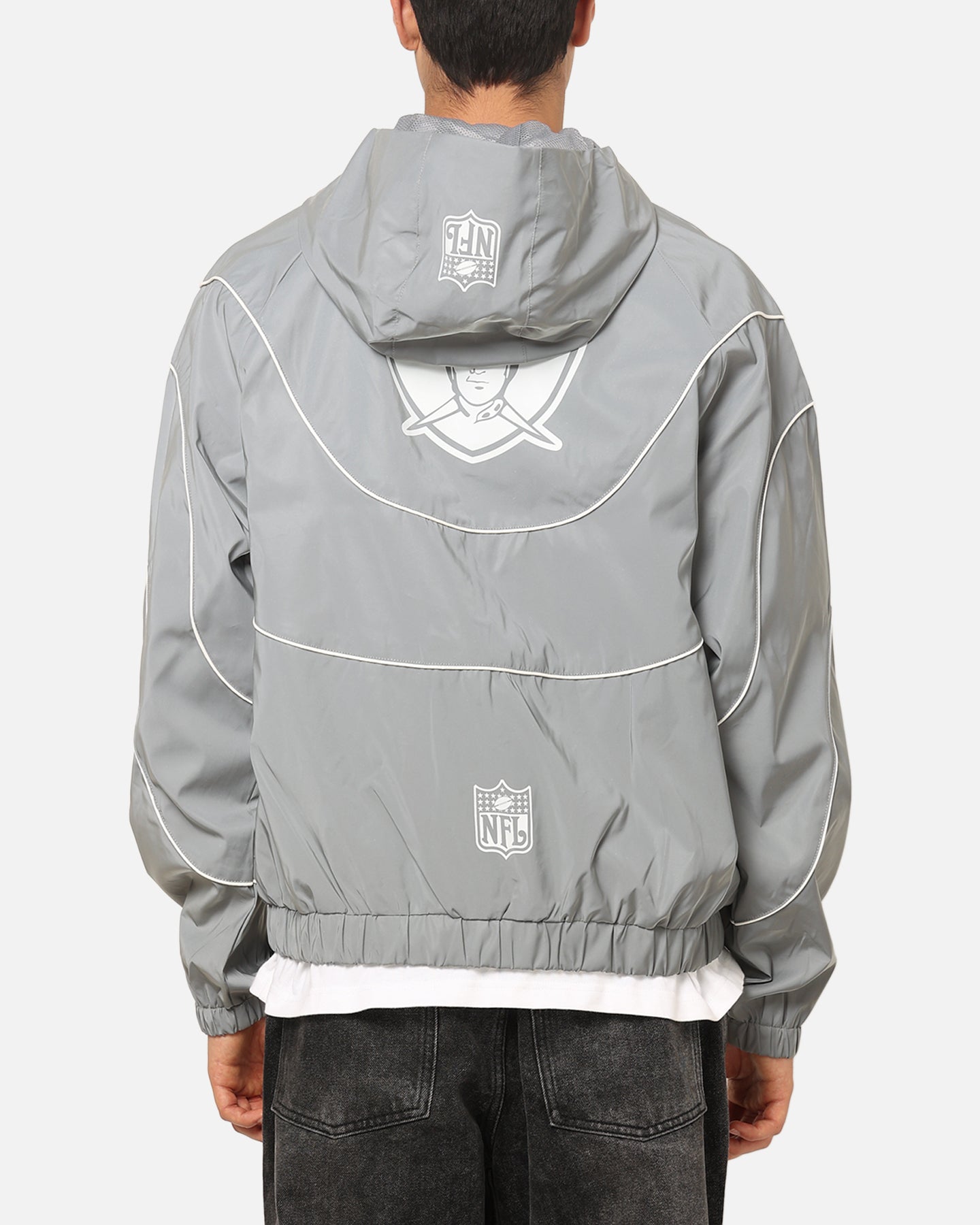 Mitchell & Ness Las Vegas Raiders Nylon Tracksuit Jacket Grey