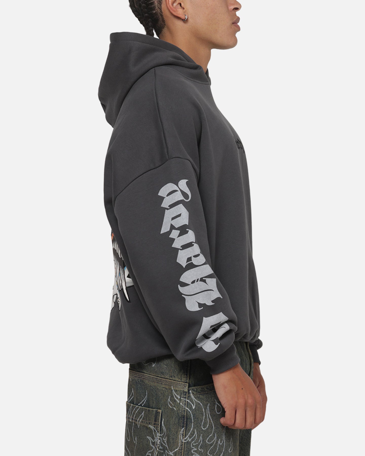 Ed Hardy Chrome Hoodie Washed Black