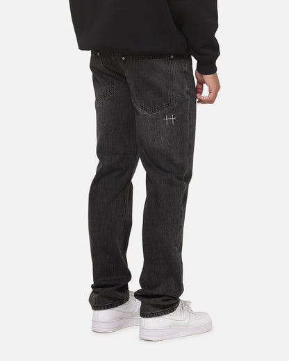 Saint Morta Verra Distressed Jeans Black Smoke Vintage