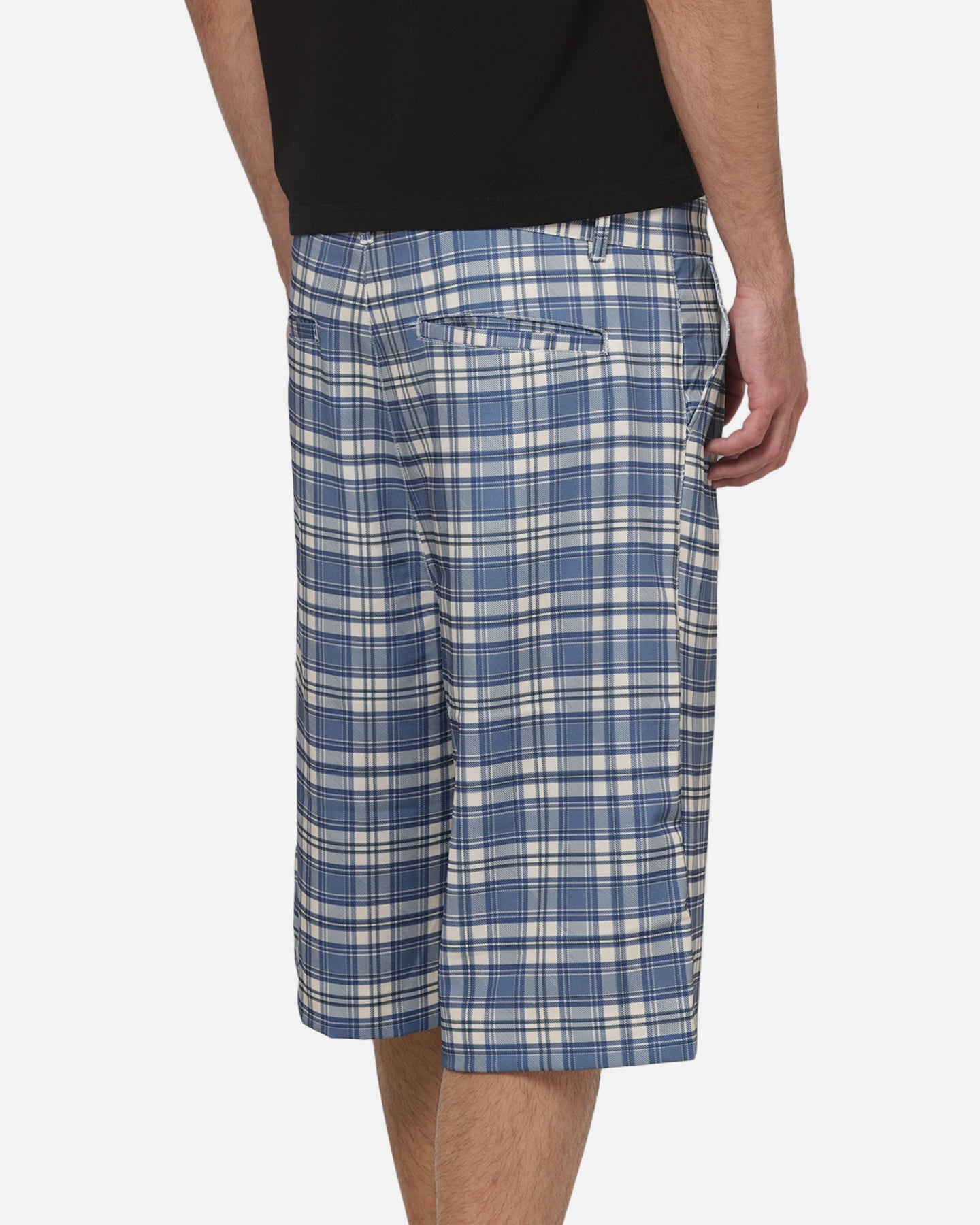 Carre Heritage Pleated Shorts Blue-plaid