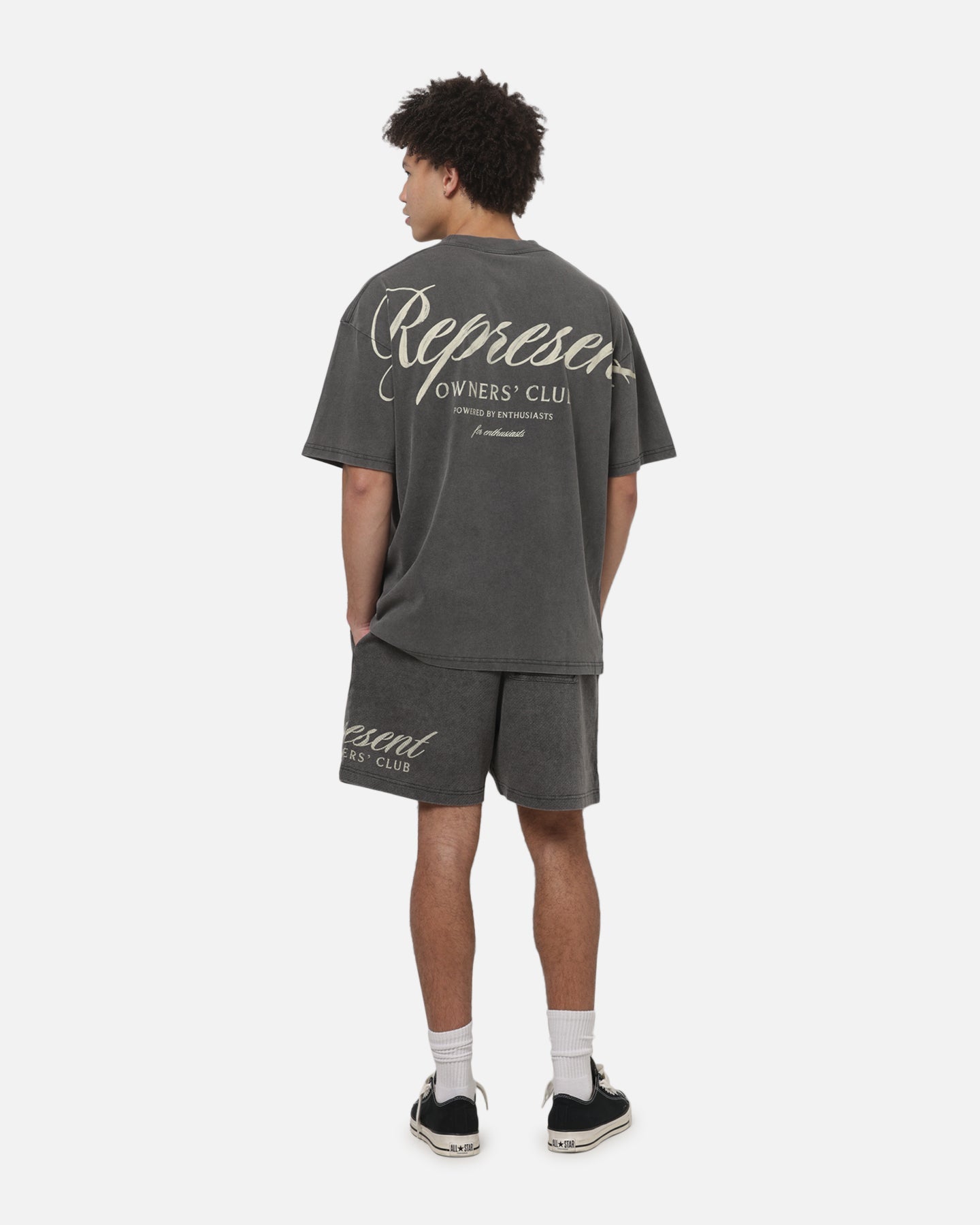 Represent Owners Club Script T-Shirt Vintage Grey