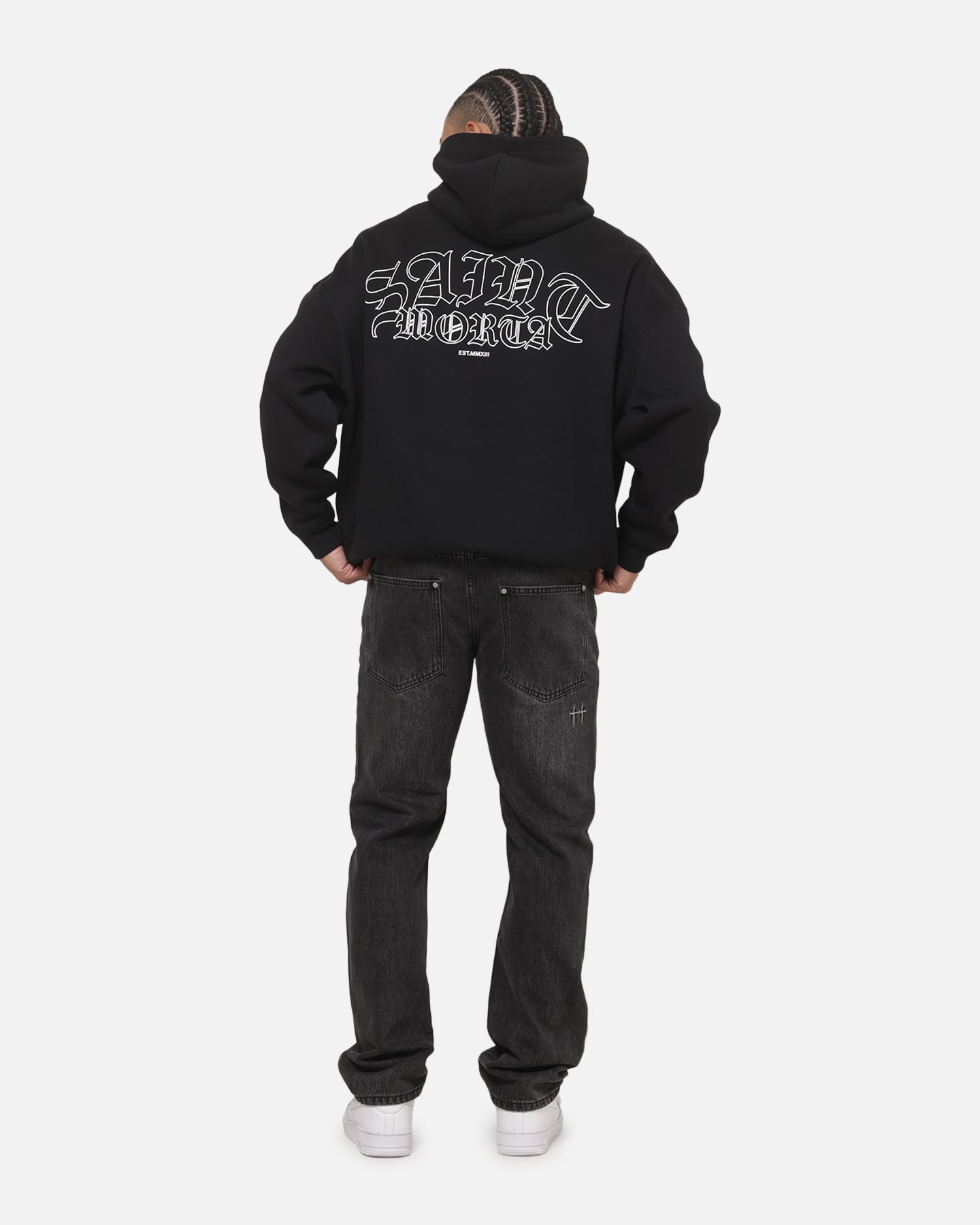 Saint Morta LA Flame Hoodie Black