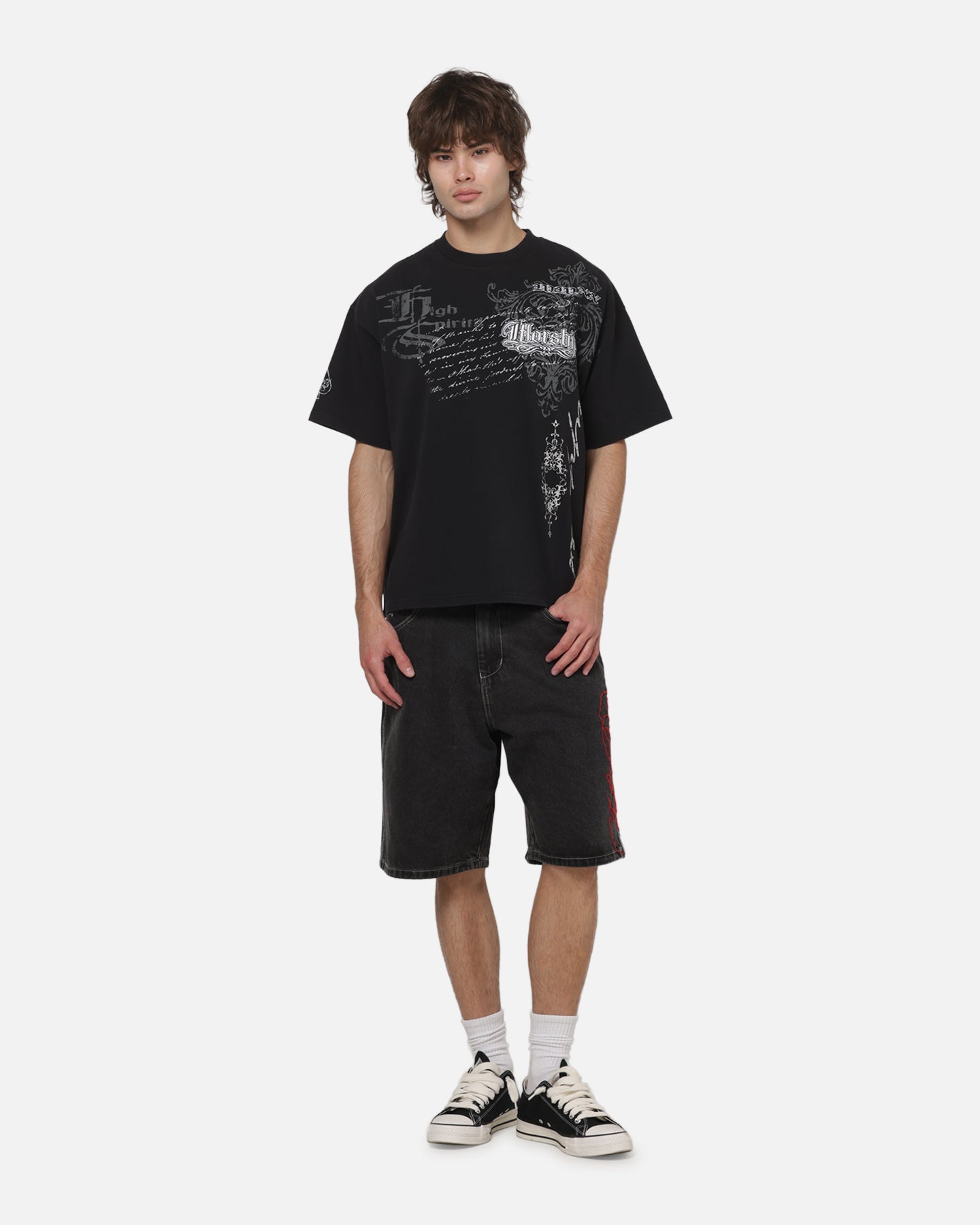 Worship Catharsis Box Crop T-Shirt Washed Black