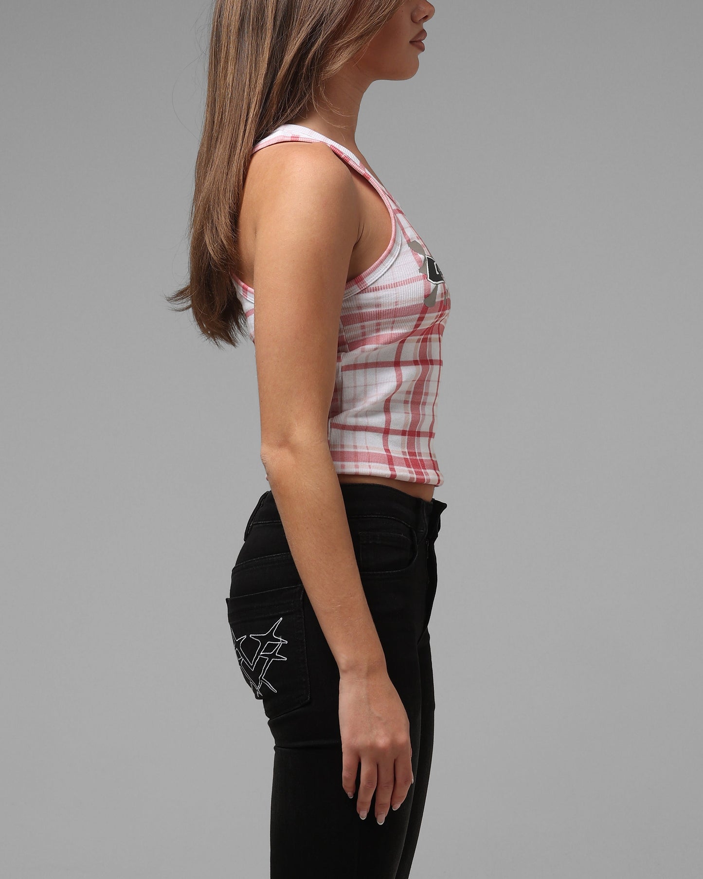 Loiter Women's Shibuya Tank Red Plaid