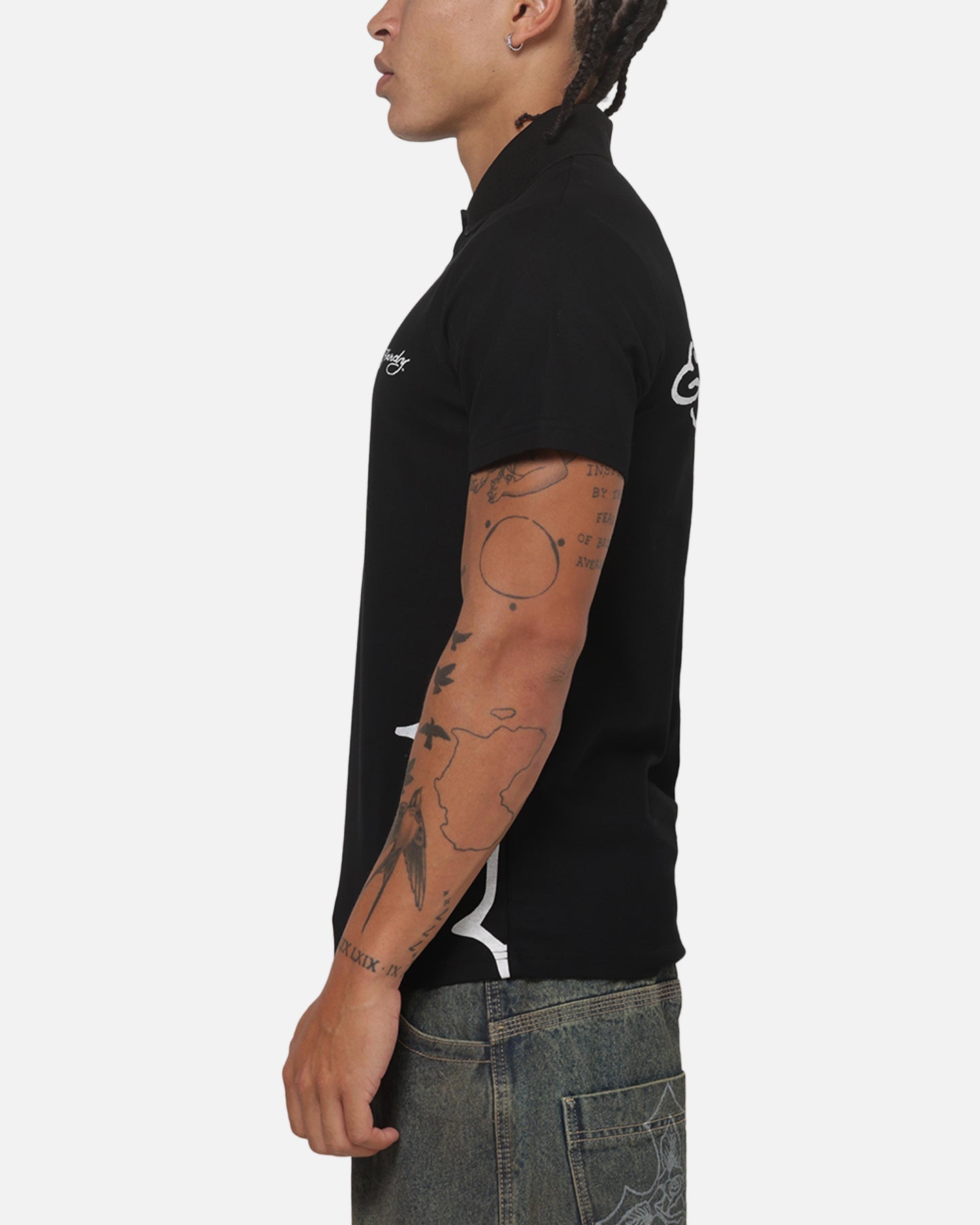 Ed Hardy Euro Polo Shirt Black