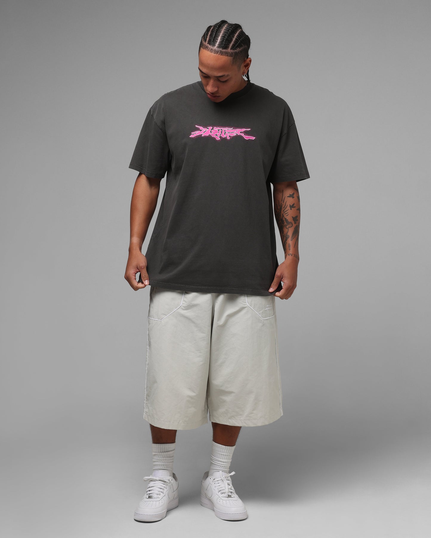 Loiter Cyber Logo T-Shirt Vintage Black