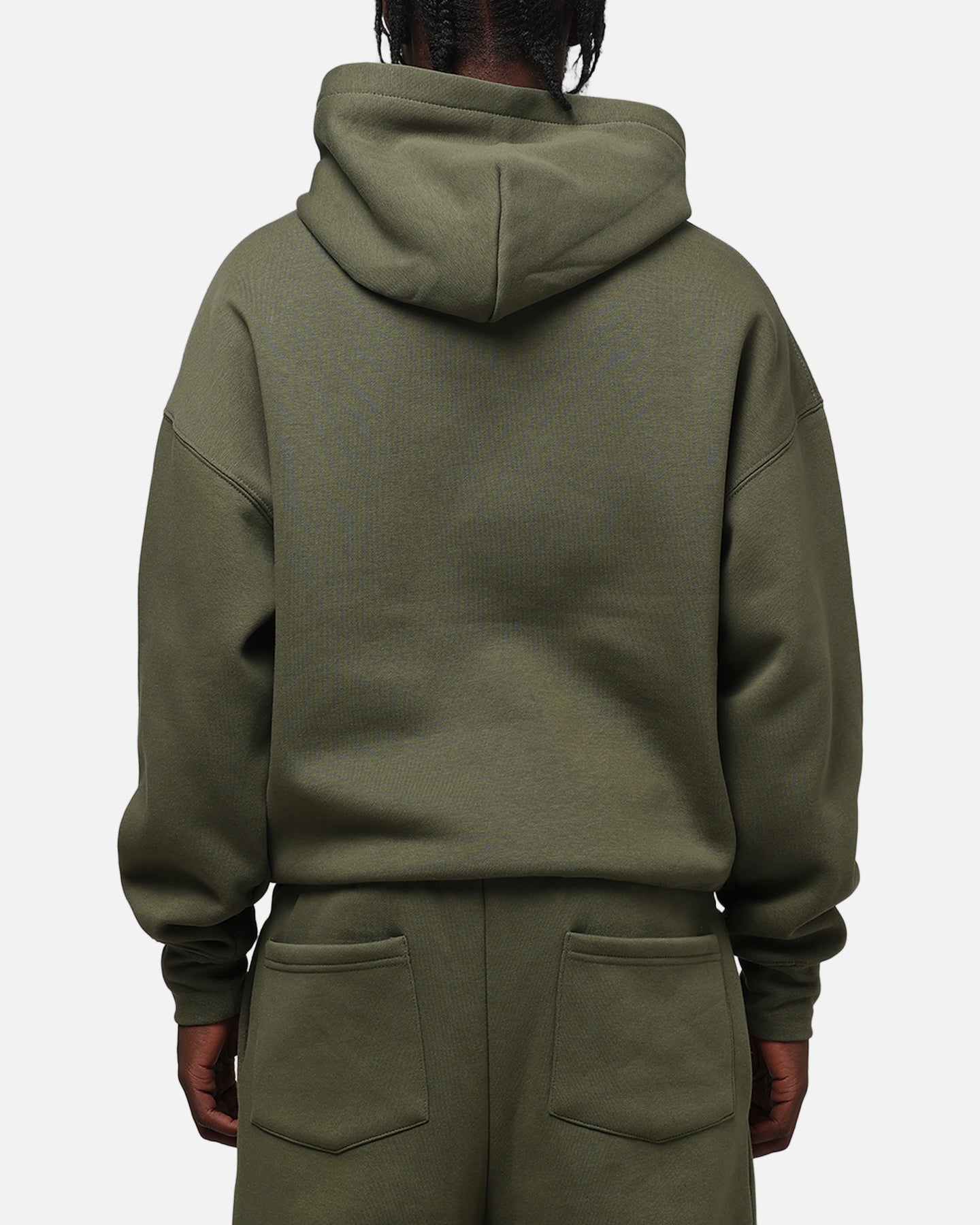 Loiter Hybrid Premium Hoodie Olive/Pink