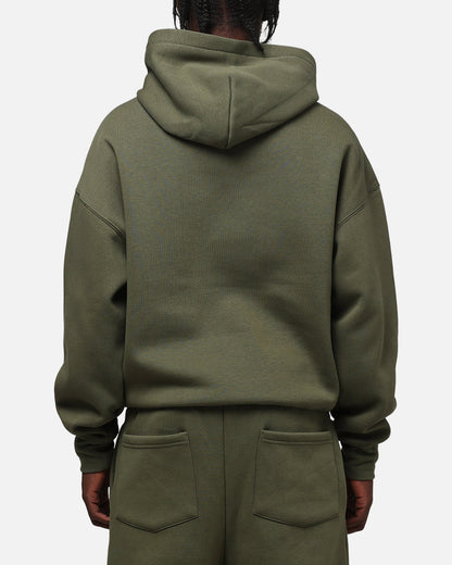Loiter Hybrid Premium Hoodie Olive/Pink