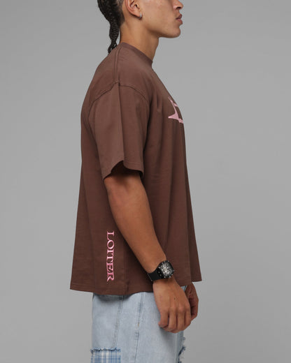 Loiter Hybrid Premium T-Shirt Brown