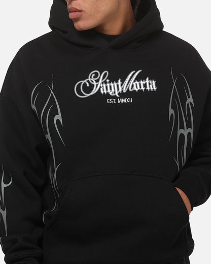 Saint Morta Consortium Boxy Hoodie Black
