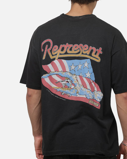 Represent Beach Boys Americas Band T-Shirt Stained Black