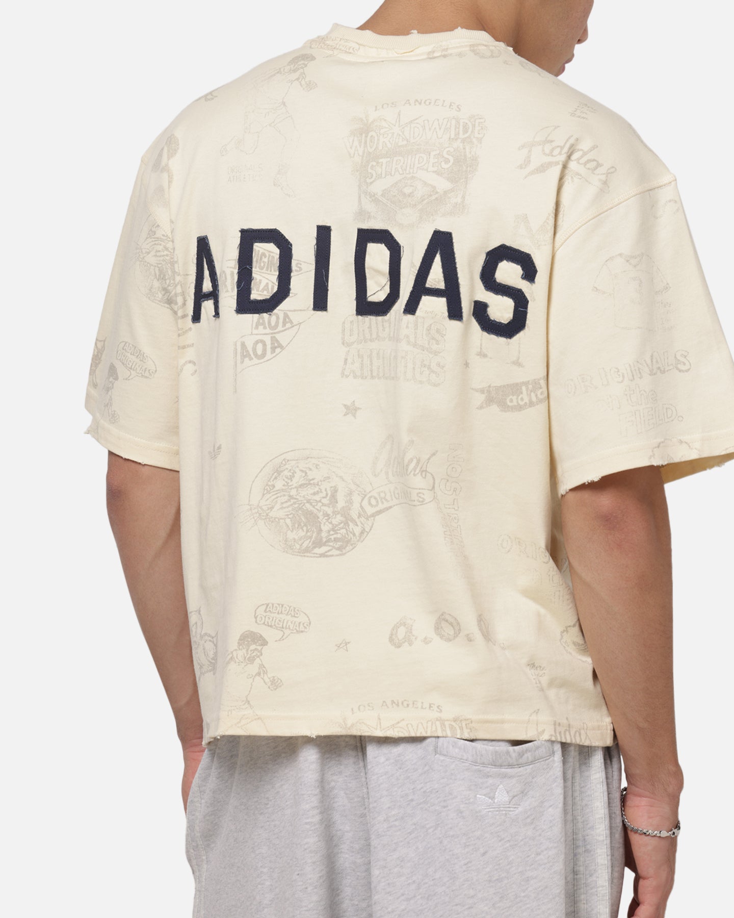 Adidas Vintage All Over Print T-Shirt Night Indigo