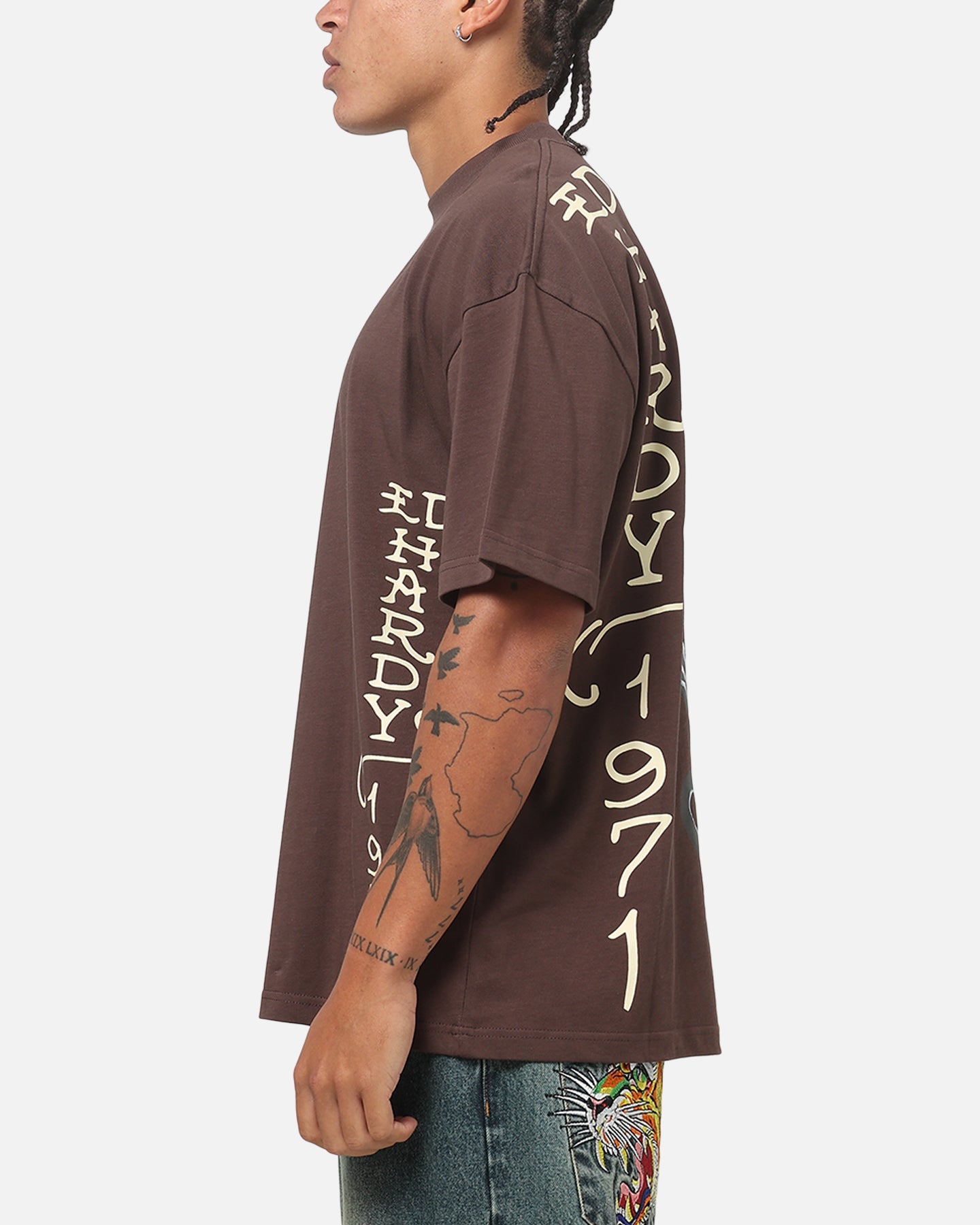Ed Hardy Panther T-Shirt Brown