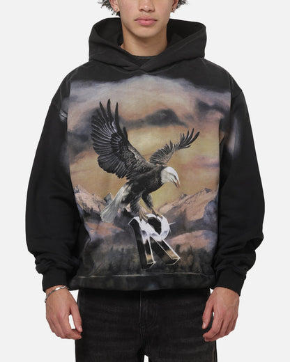 Represent Chrome Flight Hoodie Stained Black