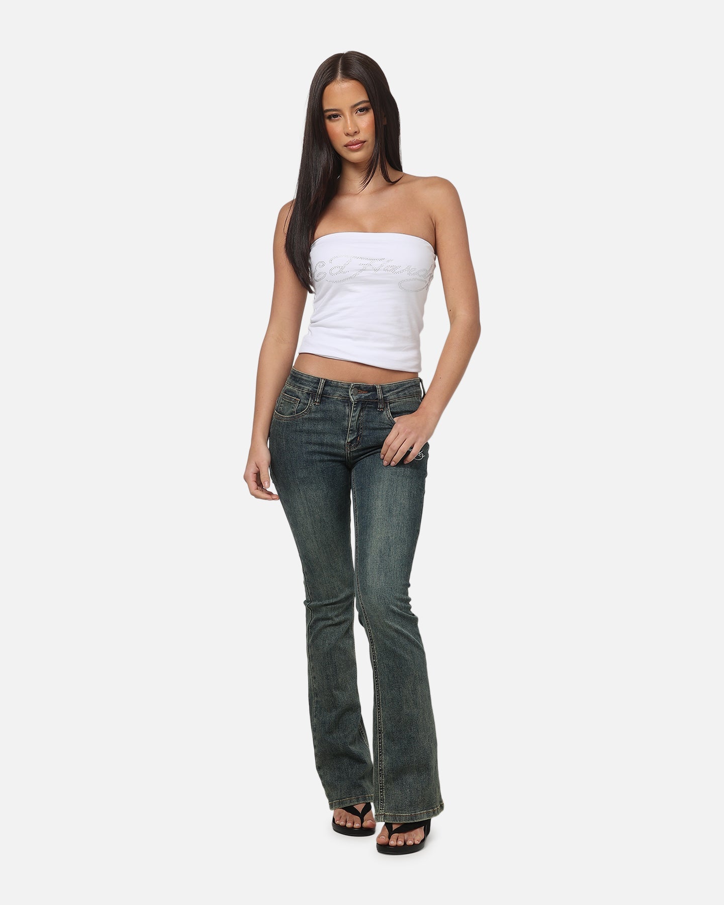 Ed Hardy Women's Dragon Boob Tube White
