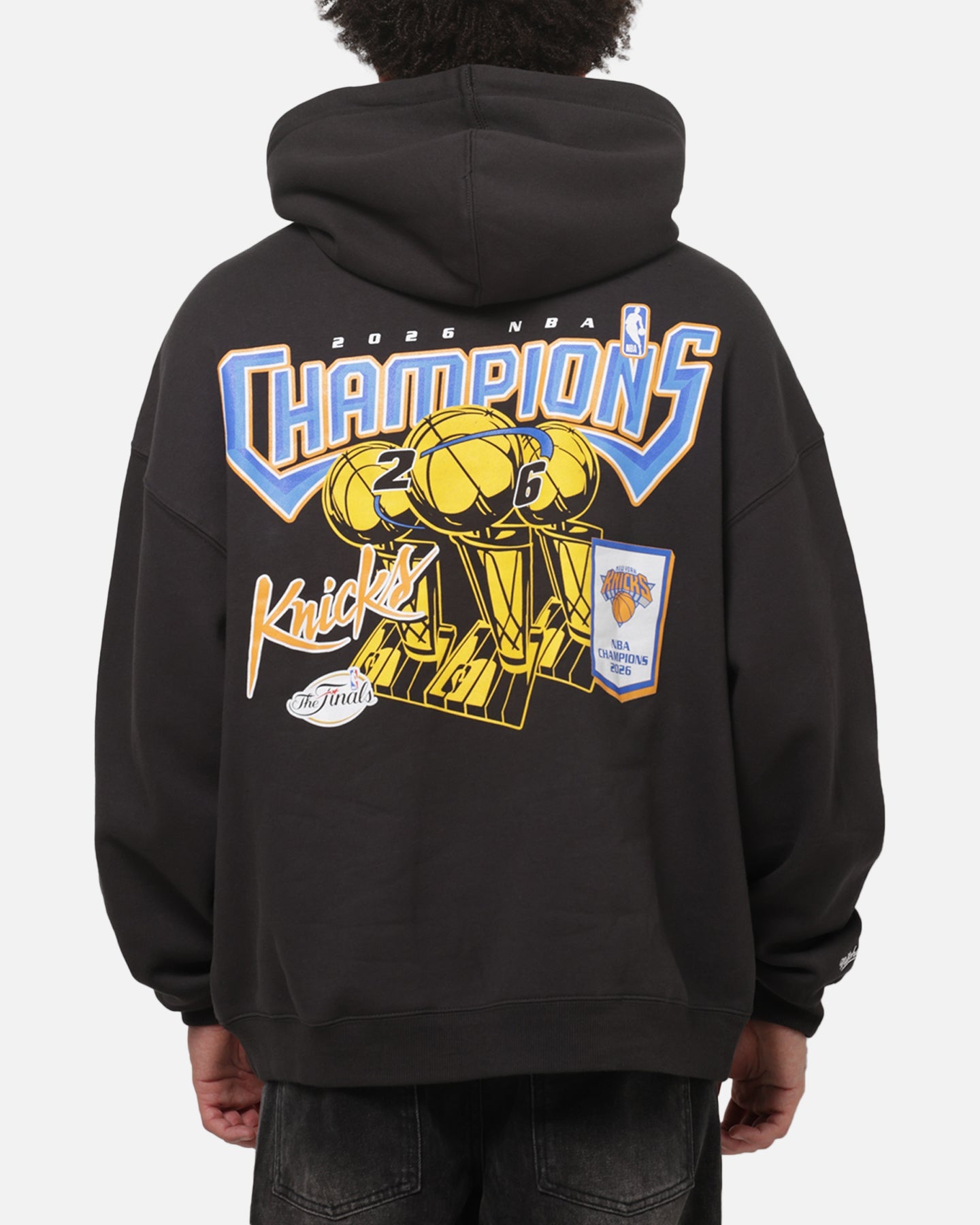 Mitchell & Ness New York Knicks 2026 NBA Champions Hoodie Washed Black