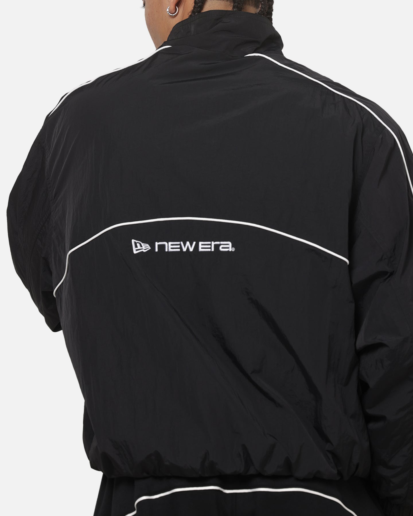 New Era Double Zip Track Jacket Black