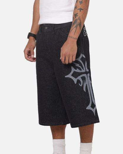 Ed Hardy Trinity Jorts Indigo