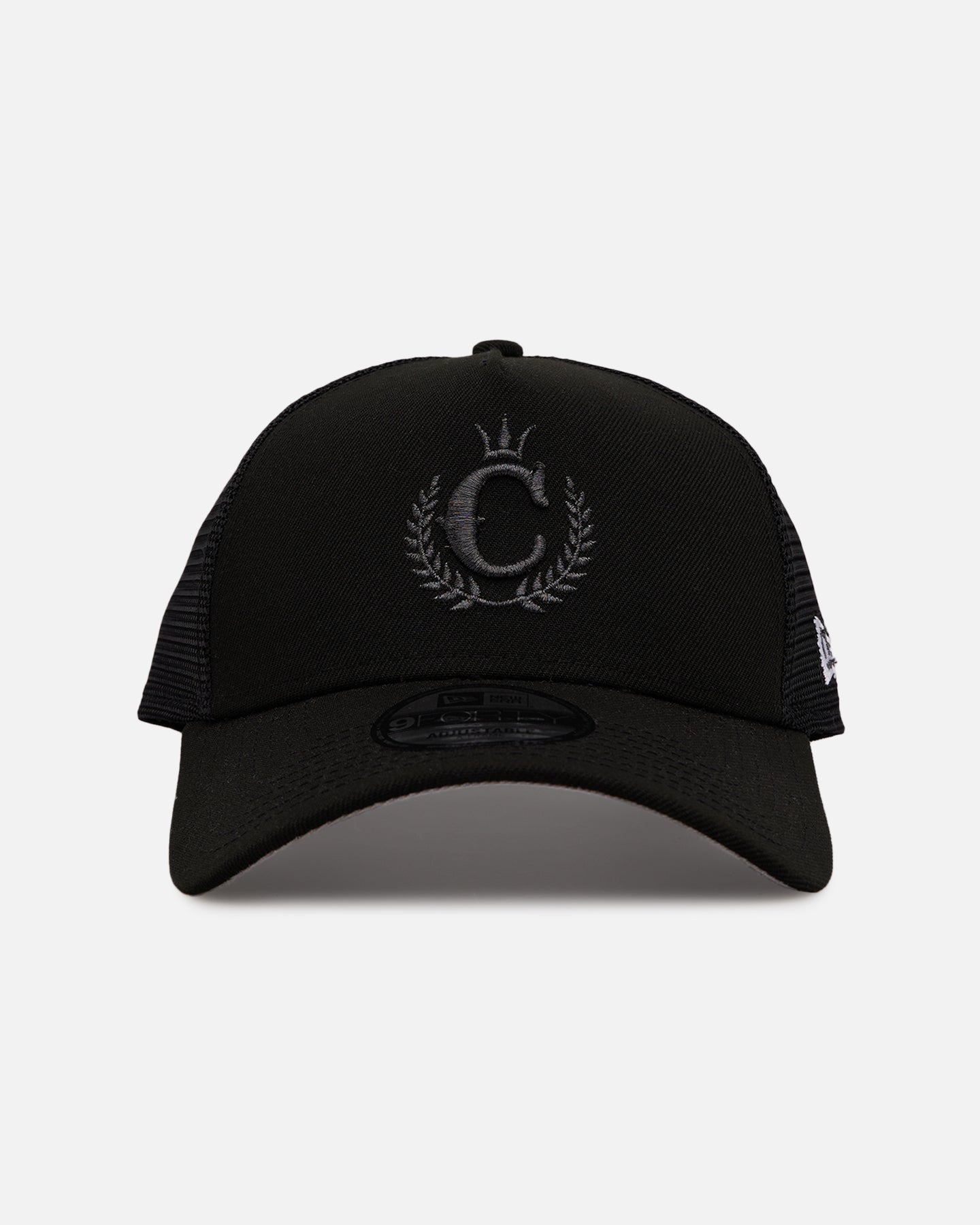 New Era X Culture Kings 9FORTY A-Frame Trucker Snapback Black/Black