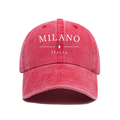 Milano Printed Vintage Washed Cotton Baseball Cap