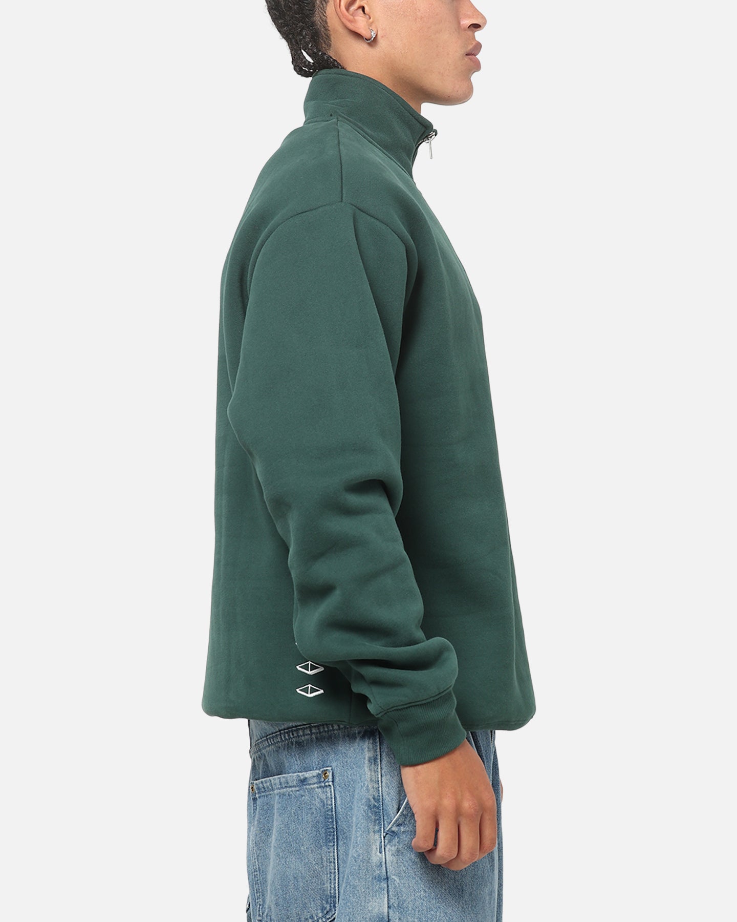 Vouseti The OG Quarter Zip Crewneck Forest Green