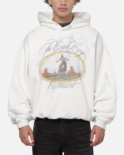 Represent Beach Boys Script Hoodie Blue Tie Dye