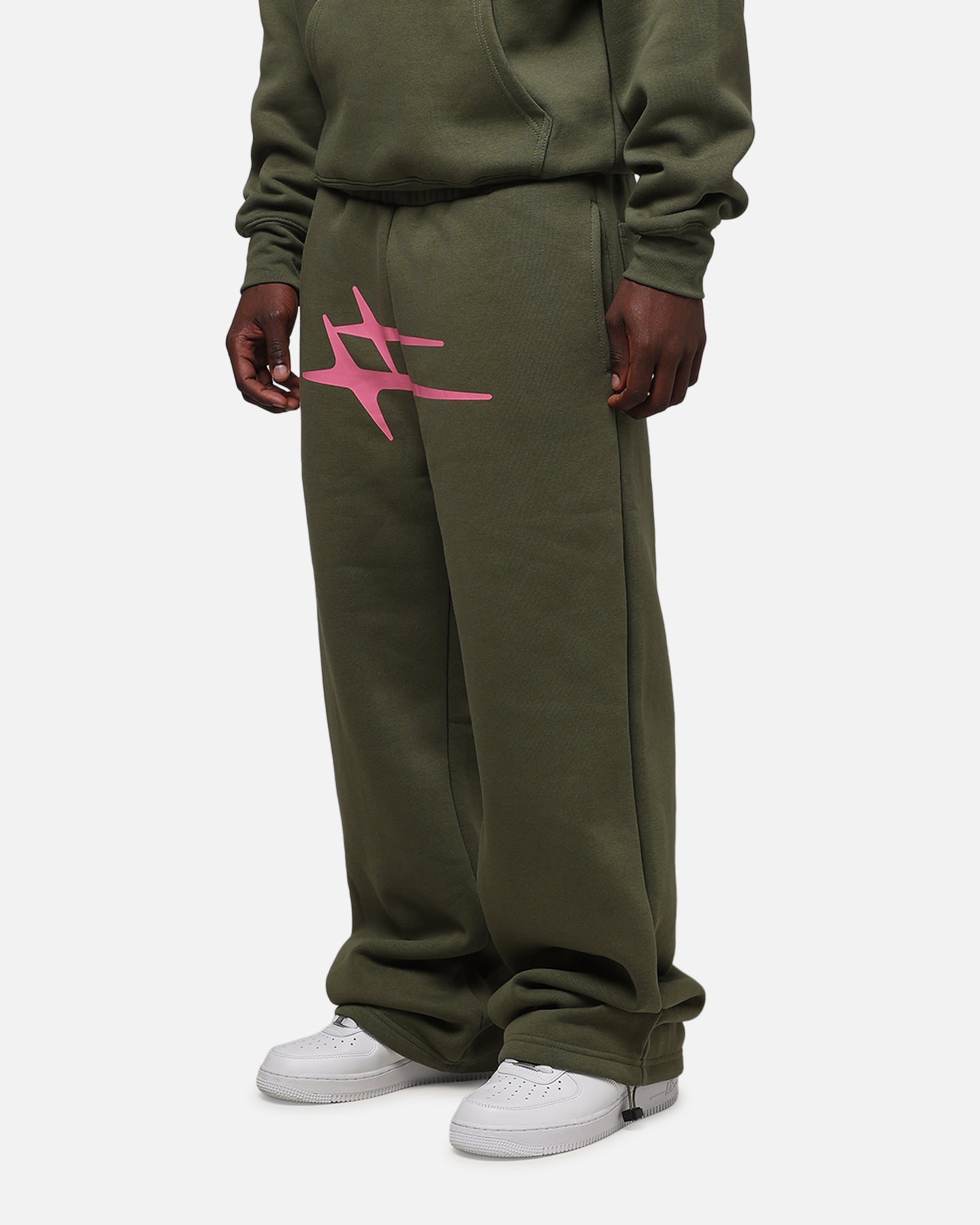 Loiter Hybrid Sweatpants Olive/Pink