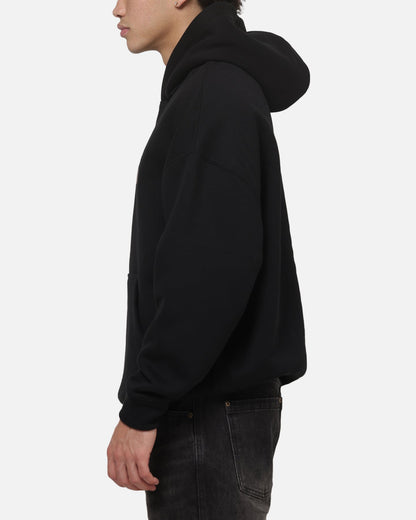 Carre Illusion Hoodie Solid Black