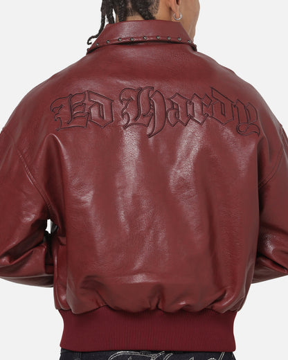 Ed Hardy Desert Bomber Jacket Red