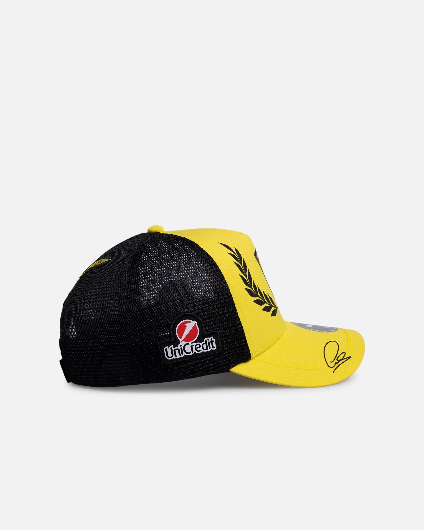 Puma X Scuderia Ferrari Replica Lewis Hamilton UK Trucker Strapback Cap Speed Yellow/Puma Black