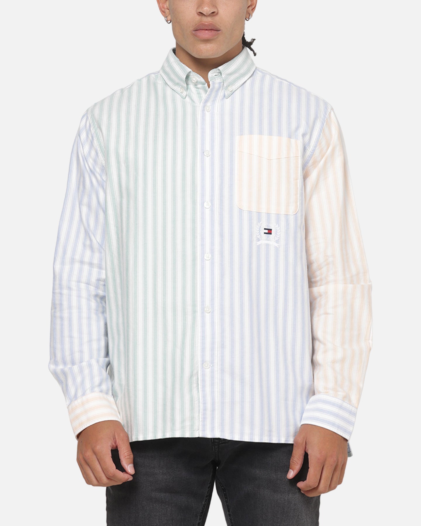 Tommy Jeans Relaxed Oxford Fun Shirt Light Blue/Multicolour