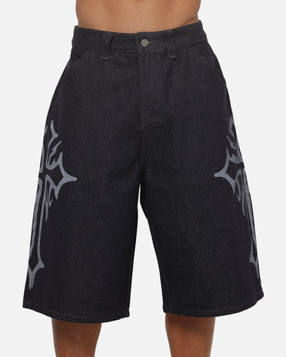 Ed Hardy Trinity Jorts Indigo