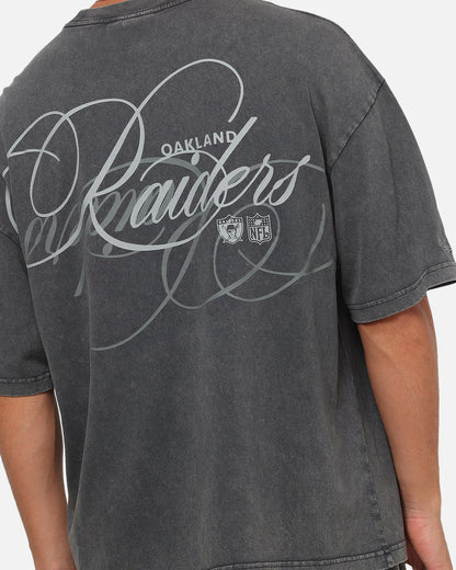 Mitchell & Ness Las Vegas Raiders Star Script Boxy T-Shirt Washed Black