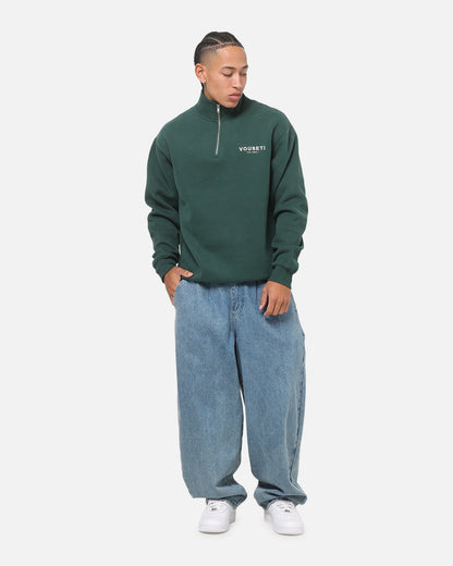 Vouseti The OG Quarter Zip Crewneck Forest Green