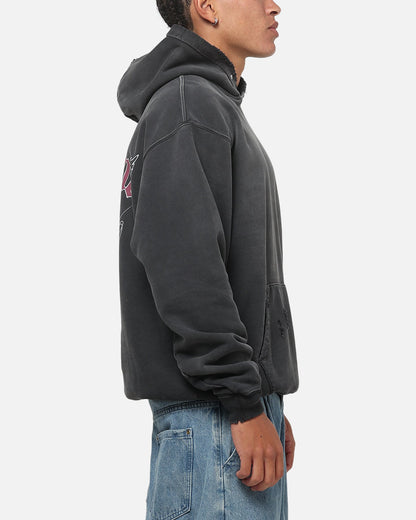 Represent Duality Hoodie Washed Black