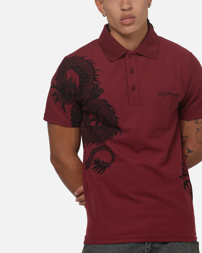 Ed Hardy Euro Polo Shirt Plum