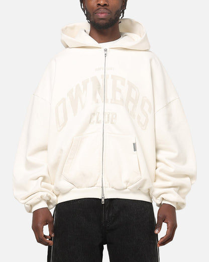 Represent Oweners Zip Through Hoodie Chalk