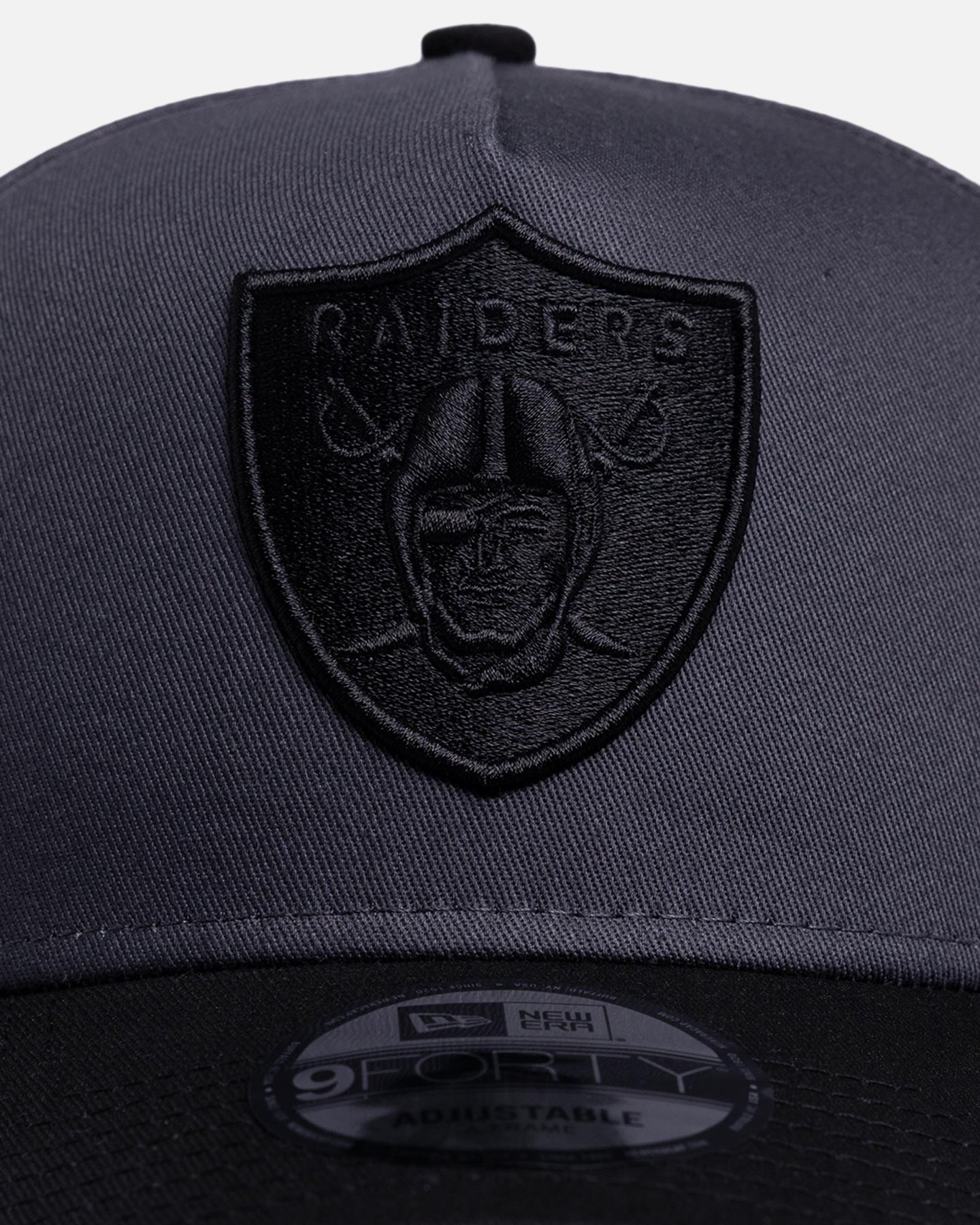 New Era Las Vegas Raiders 'Graphite Black' 9FORTY A-Frame Snapback Black/Grey