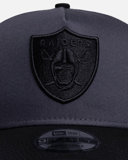 New Era Las Vegas Raiders 'Graphite Black' 9FORTY A-Frame Snapback Black/Grey