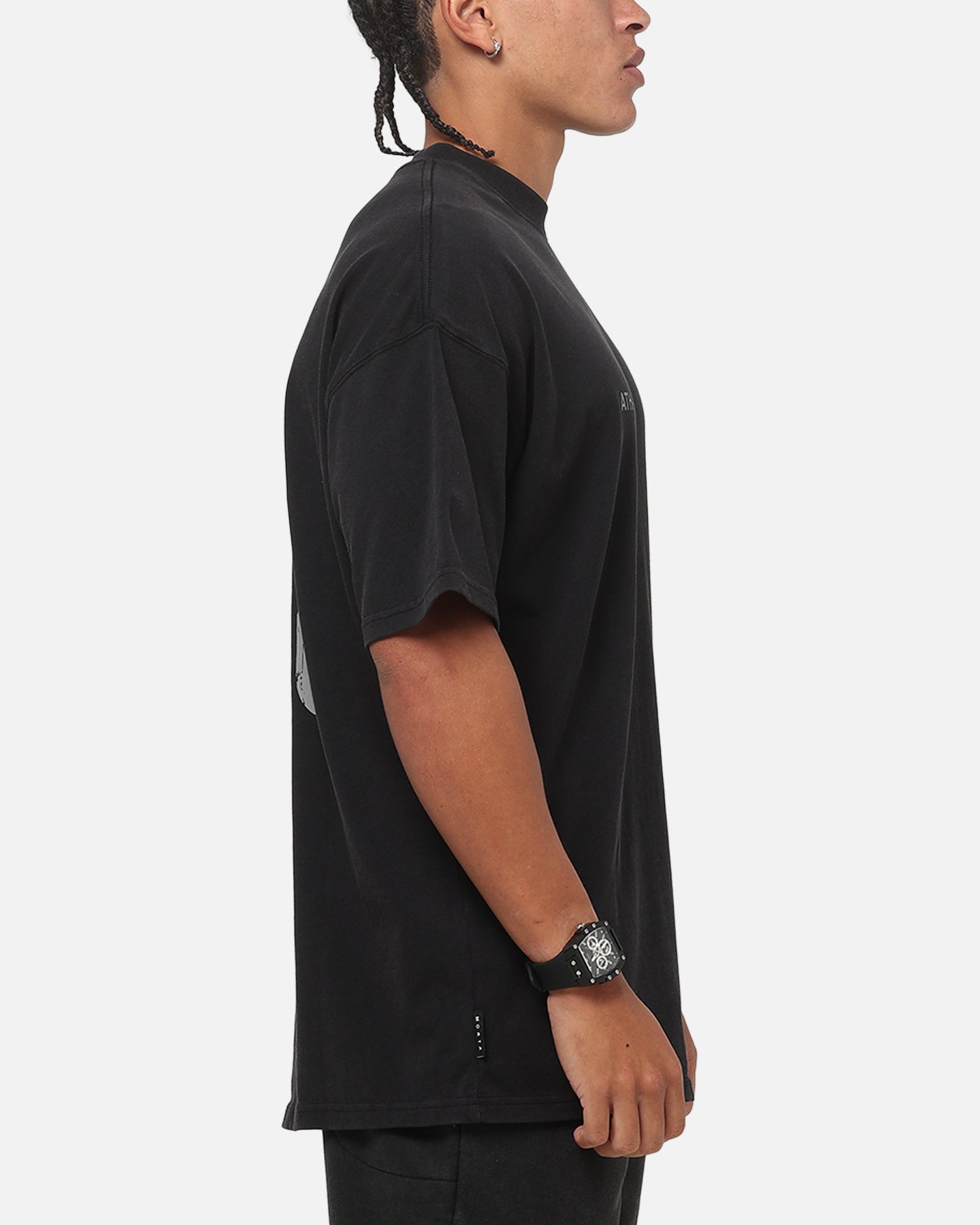 Saint Morta ATH-LTC S4 Boxy T-Shirt Washed Black