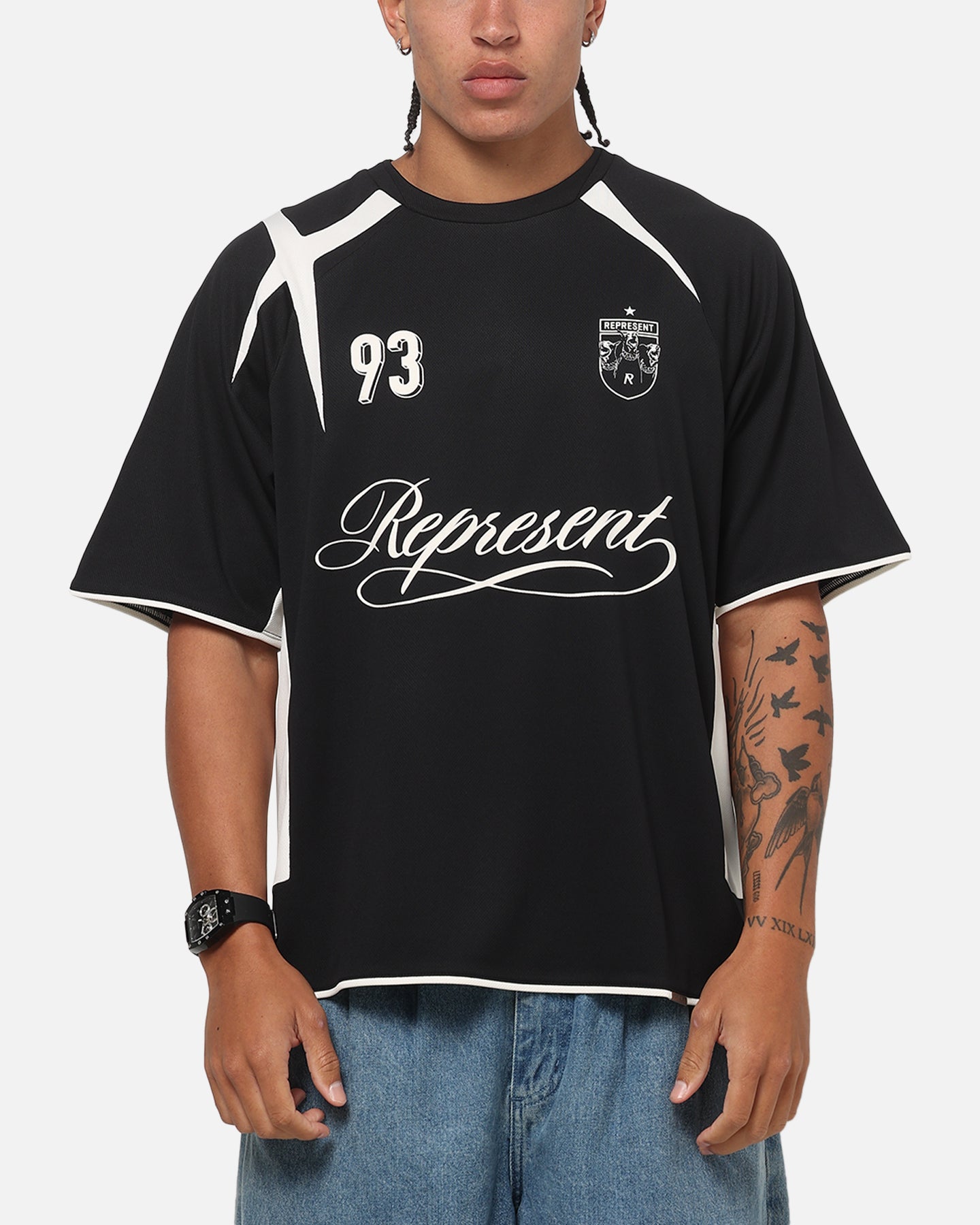 Represent Star Football Top Jet Black