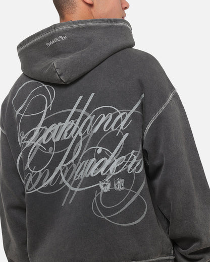 Mitchell & Ness Las Vegas Raiders Star Script Hoodie Washed Black
